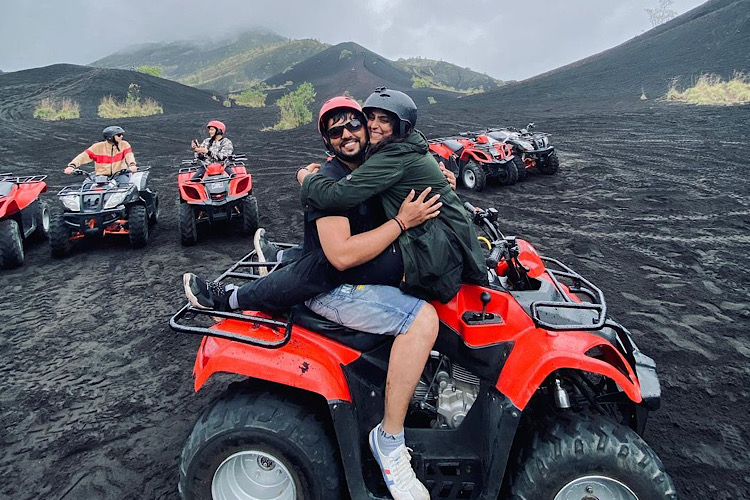 Visit Mount Batur Sunrise With 4WD Jeep and Explore Black Lava and Black Sand With ATV Ride Tour