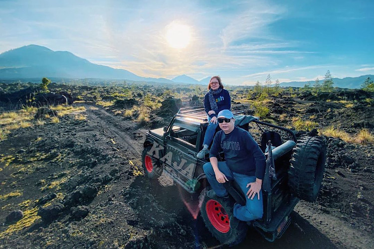 Experience the Ultimate Jeep Adventure : Discover Sunrise at Mount Batur and Explore Black Lava and Black Sand