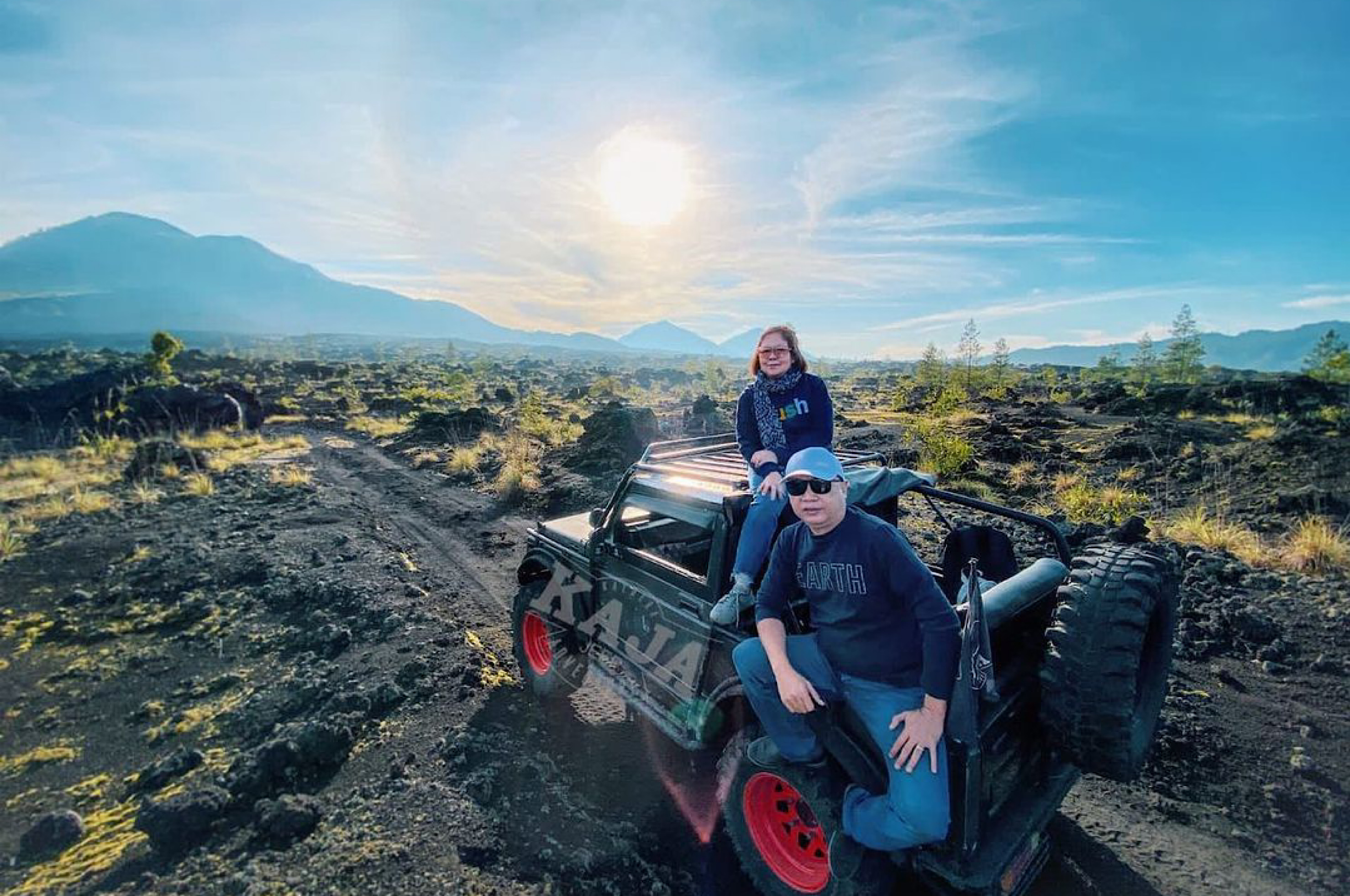 Experience the Ultimate Jeep Adventure : Discover Sunrise at Mount Batur and Explore Black Lava and Black Sand